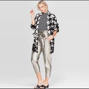 Who What Wear NEW Bronze Metallic Crop pants Sz 6